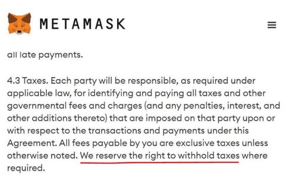 MetaMask Tax Clause: Clarifying Misconceptions and Understanding