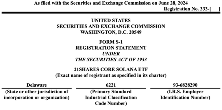 21Shares now filing for a Solana ETF