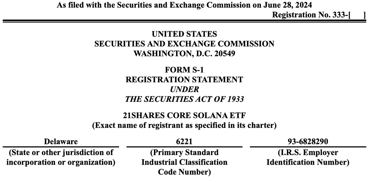 21Shares now filing for a Solana ETF