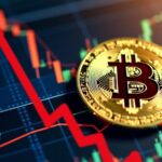 Bitcoin value drops sharply on graph