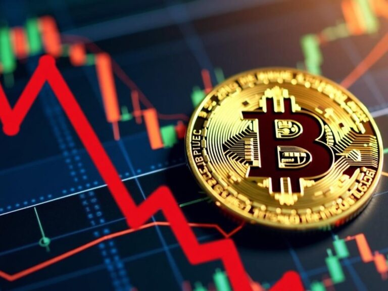 Bitcoin value drops sharply on graph