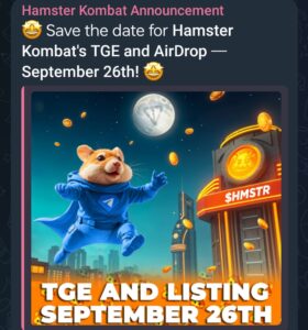 Hamster Kombat To Airdrop HMSTR Token